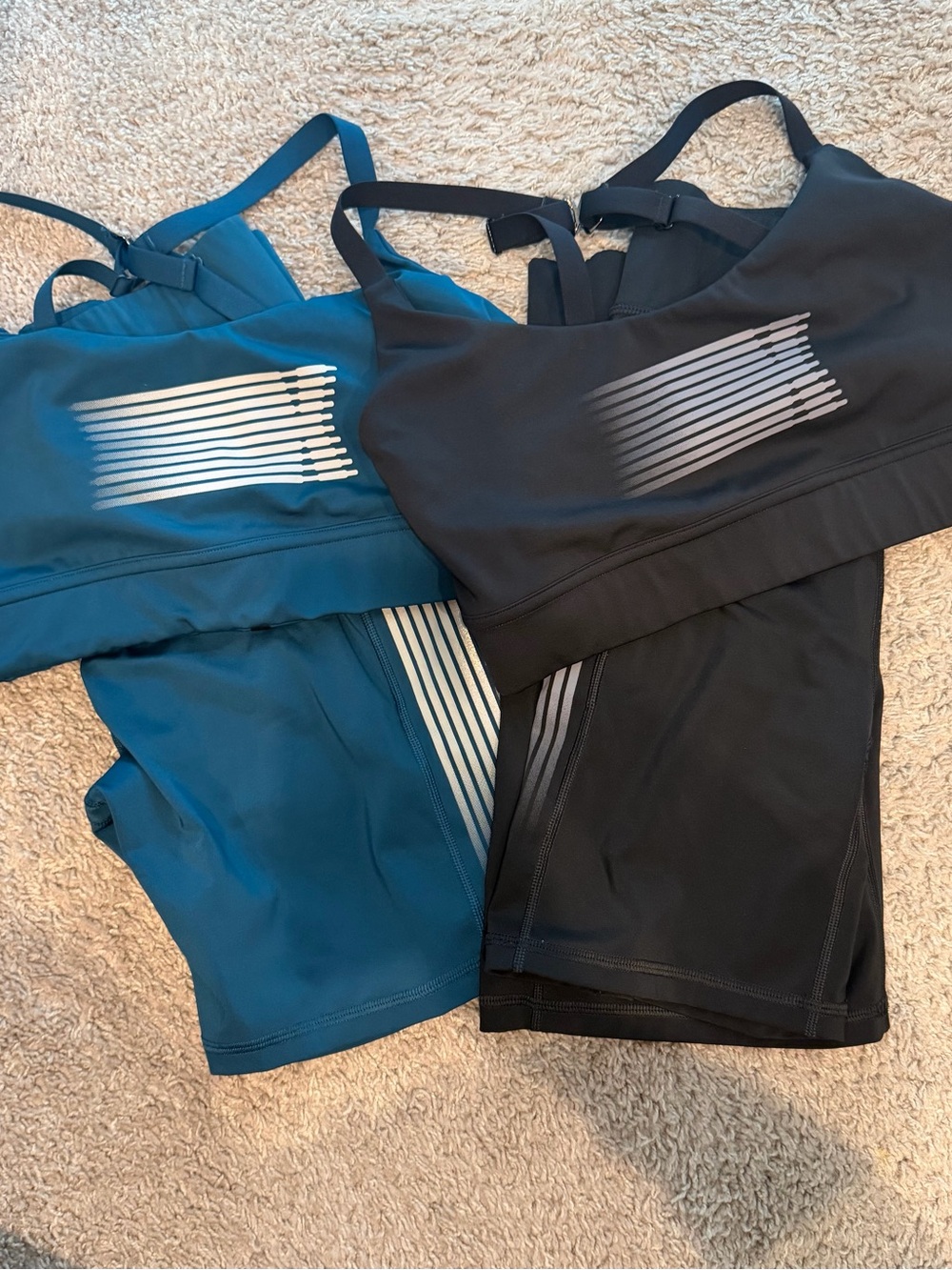 Women’s Short Set in Teal and Black